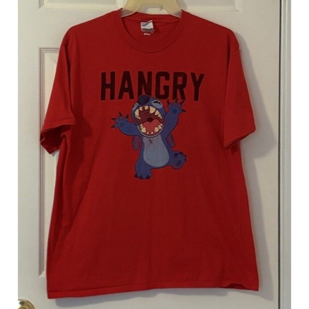Disney Women's Size XL Red Stitch Hangry Graphic T-Shirt